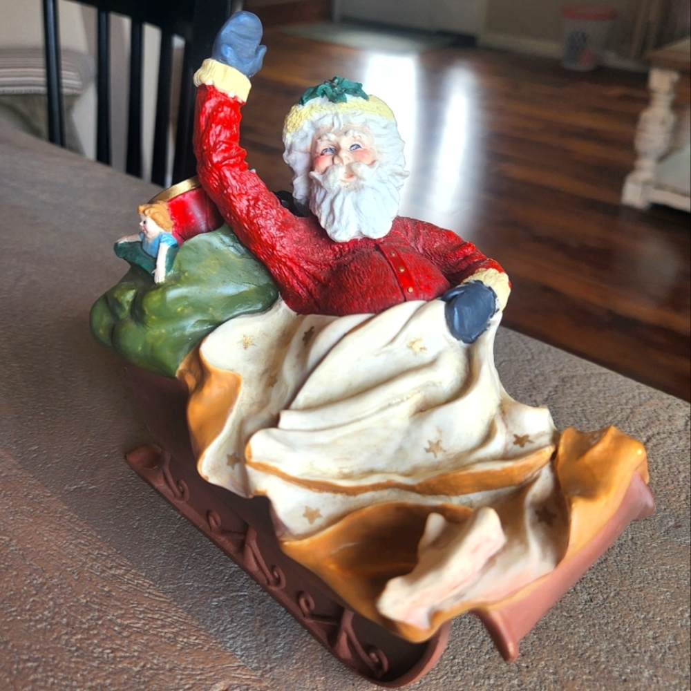 Hallmark Santa Statue “The Journey Begins" 1987 Limited Edition Duane Unruh